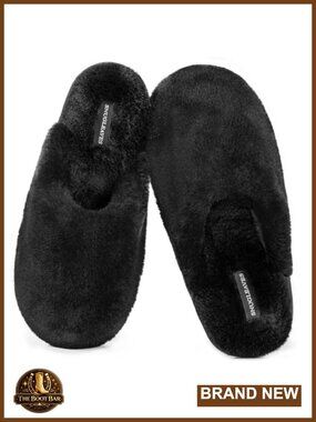 Fuzzy Scuff Slippers Memory Foam Non-Slip House Shoes